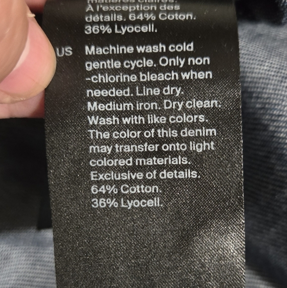 COS Denim Utility Dark Wash Cargo Front Pockets Luxury Durable Dress Size 6 - Picture 10 of 16